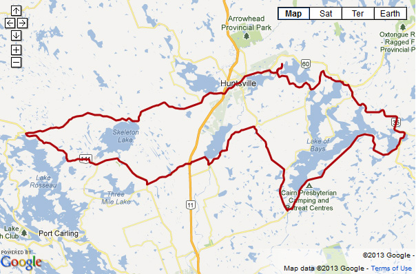 Spin the Lakes 170km route