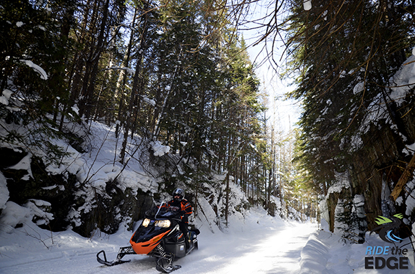 Snowmobiling in Explorers' Edge