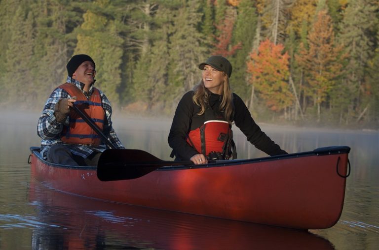fall couple canoe The Great Canadian Wilderness