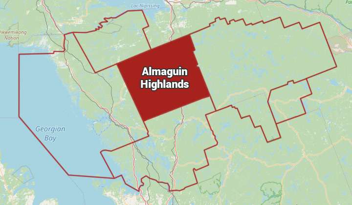 Map of Almaguin Highlands