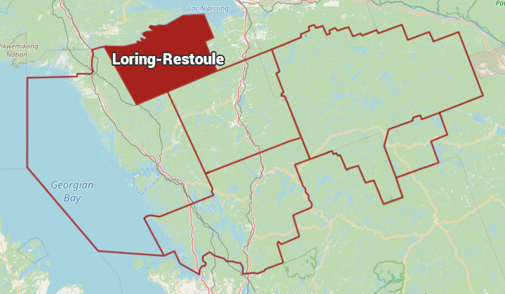 Map of Loring-Restoule