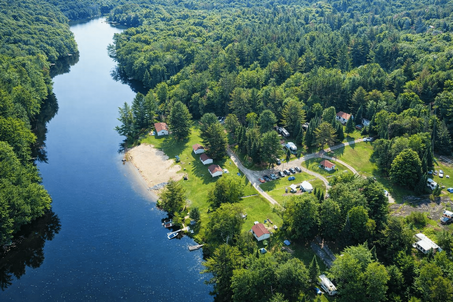 River Litte Resort Arial View