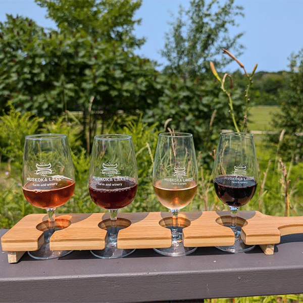Muskoka Lakes Winery - 4 logoed wine glasses