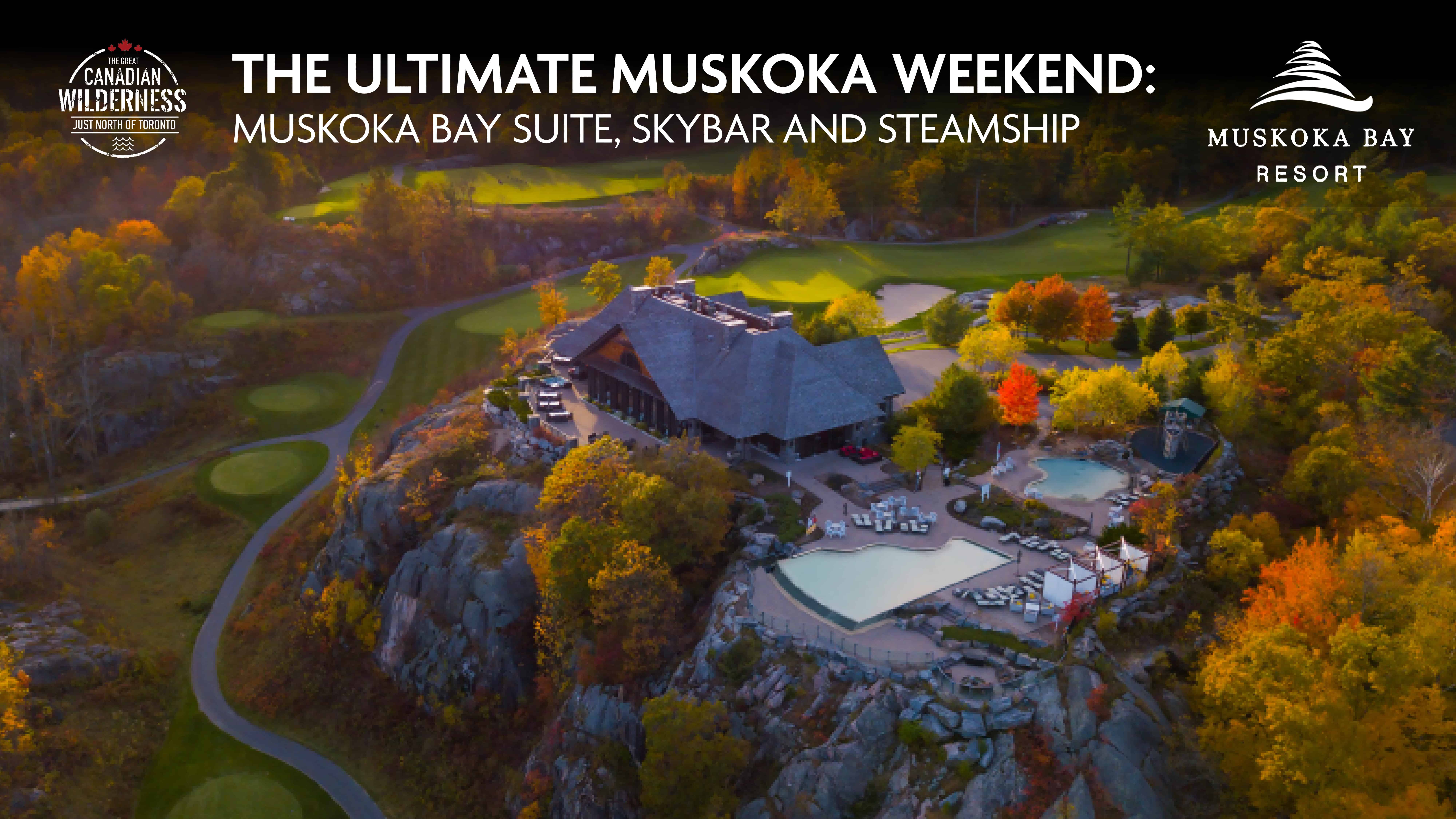 muskoka bay resort drone photography in the fall