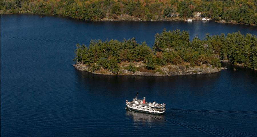 Arial view of the Steamship